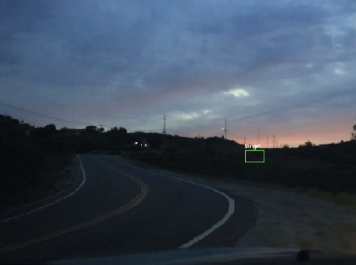 AR overlay showing suspect car