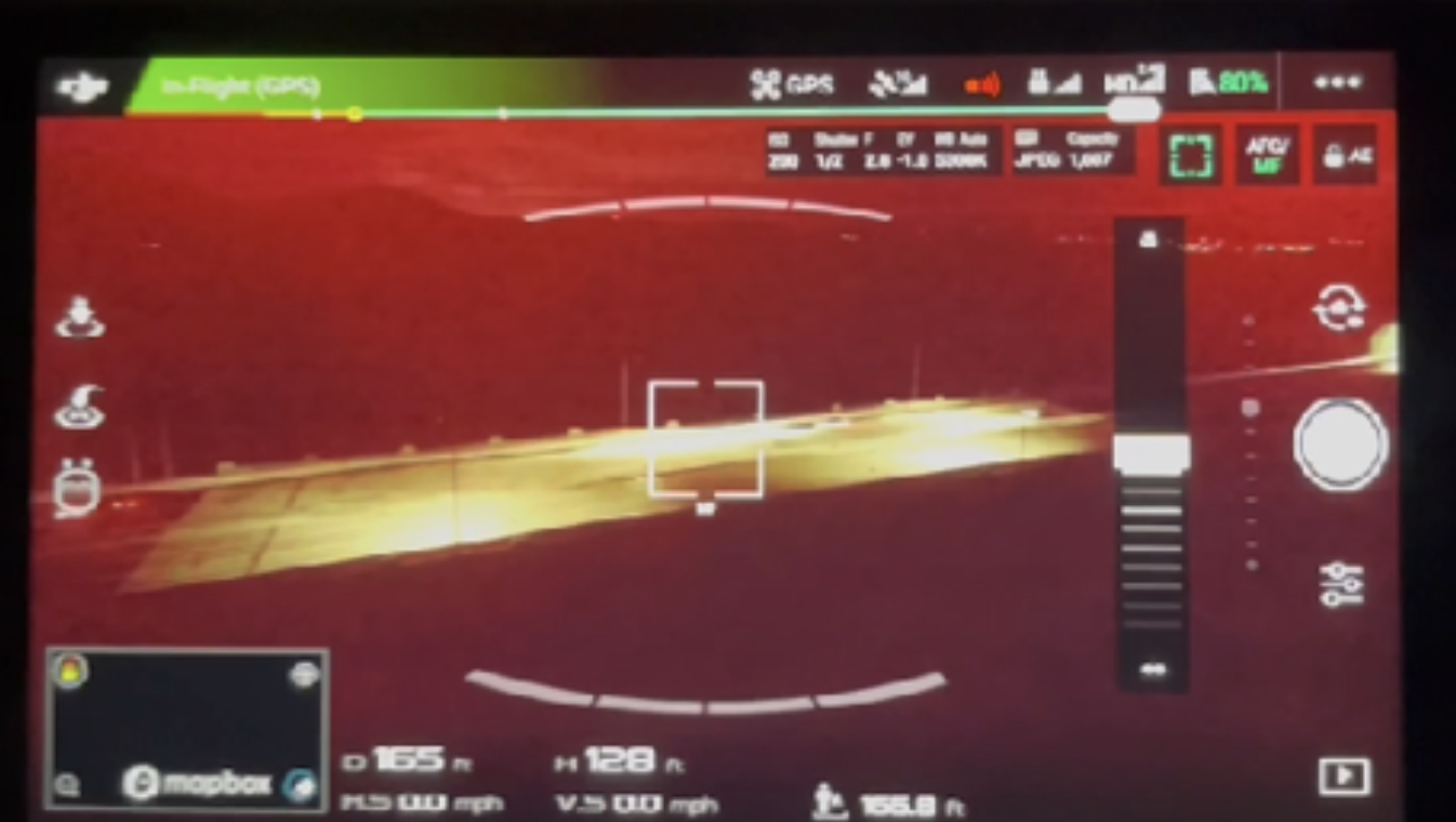 Drone AR footage of highway